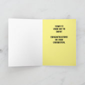 Middelbare School Afstuderen Pet op Zon Kaart (Binnen)