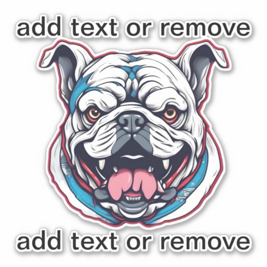Middelbare school Bulldog Mascot Aangepaste auto Sticker (Voorkant)