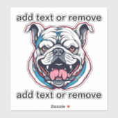 Middelbare school Bulldog Mascot Aangepaste auto Sticker (Vel)