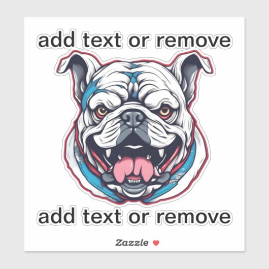 Middelbare school Bulldog Mascot Aangepaste auto Sticker (Vel)