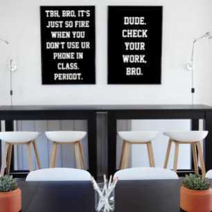 Middelbare School Classroom Decor Slang Poster