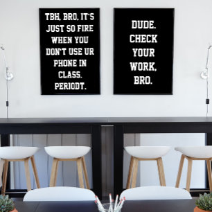 Middelbare School Classroom Decor Slang Poster
