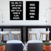 Middelbare School Classroom Decor Slang Poster