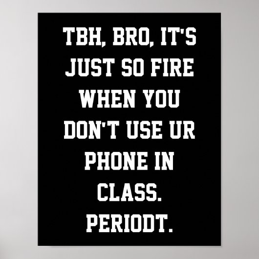 Middelbare School Classroom Decor Slang Poster (Voorkant)