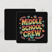 Middelbare School Crew  Docent Student Gift Kaart (Voorkant / Achterkant)