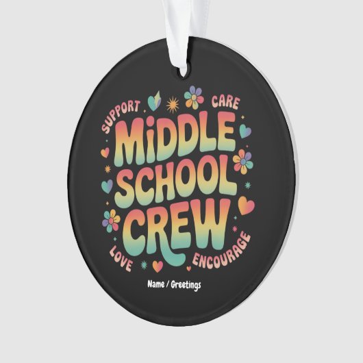 Middelbare School Crew  Docent Student Gift Ornament (voorkant)