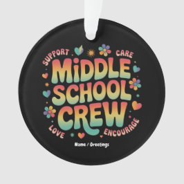 Middelbare School Crew  Docent Student Gift Ornament