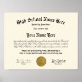 Middelbare school diploma, thuisschool, algemeen e poster (Voorkant)