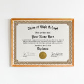 Middelbare school diploma, thuisschool certificaat poster