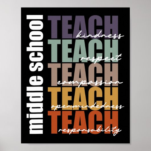 Middelbare school geef les aan de middelbare schoo poster (Voorkant)
