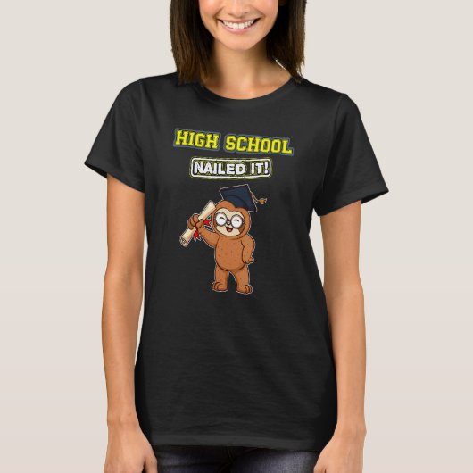 Middelbare school geslaagd Afstuderen Universitei T-shirt (Voorkant)