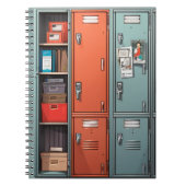 'Middelbare school hallen locker art journal Notitieboek (Voorkant)