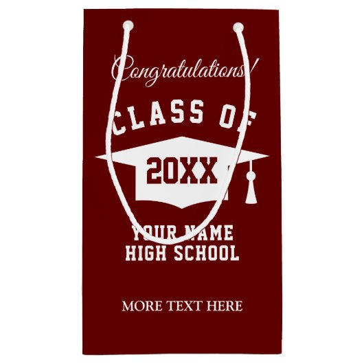 Middelbare school klasse aangepaste kleur afstuder klein cadeauzakje (Achterkant)