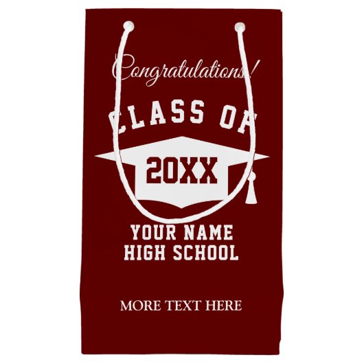 Middelbare school klasse aangepaste kleur afstuder klein cadeauzakje (Voorkant)