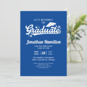 Middelbare school Laten we het Afstuderen blauw vi Kaart (Staand voorkant)