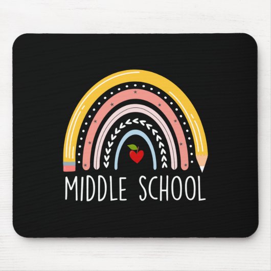 Middelbare school leraar student team midden muismat (Voorkant)