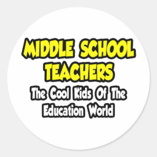 Middelbare school leraren...Cool Kinder Ronde Sticker
