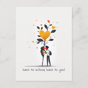 Middelbare school liefhebbers briefkaart
