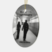 Middelbare school lieverds keramisch ornament (Links)