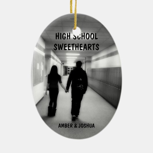 Middelbare school lieverds keramisch ornament (Achterkant)