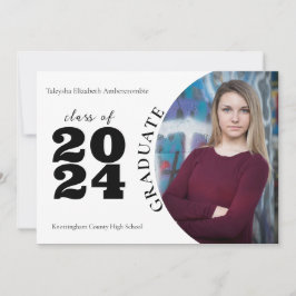 Middelbare School Minimalistische Eén-Foto Afgestu Aankondiging