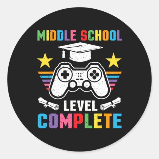 Middelbare school niveau compleet Afstuderen CL 20 Ronde Sticker (Voorkant)