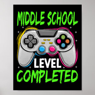 Middelbare school niveau complete gamer Cl van 202 Poster