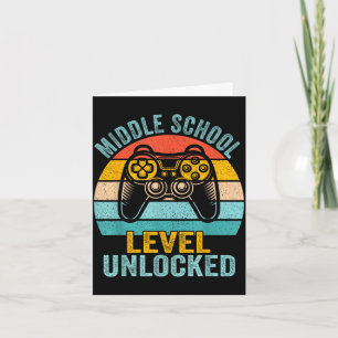 Middelbare school niveau ontgrendeld retro videoga kaart