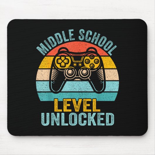 Middelbare school niveau ontgrendeld retro videoga muismat (Voorkant)