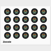 Middelbare school niveau ontgrendeld retro videoga ronde sticker (Vel)
