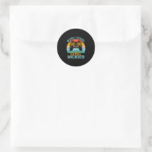 Middelbare school niveau ontgrendeld retro videoga ronde sticker (Tas)