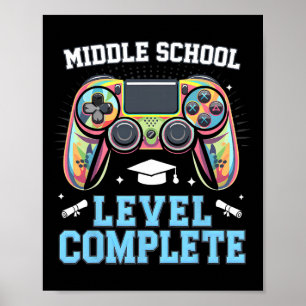 Middelbare school niveau voltooid laatste schoolda poster