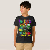 Middelbare School Ontgrendeld Level Up Videospel T-shirt (Voorkant volledig)