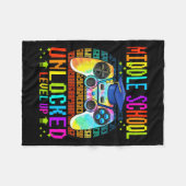 Middelbare school ontgrendelde level up gamer teru fleece deken (Voorkant (Horizontaal))