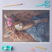 Middelbare school Prep Llama Decoupage Tissuepapier (Craft)