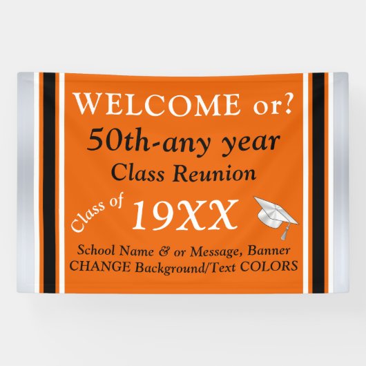 Middelbare school reünie banners, volledig , spandoek (Horizontaal)