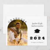 Middelbare School Senior Modern Arch Lijst Afstude Aankondiging (Voorkant / Achterkant)