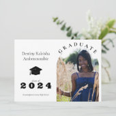 Middelbare School Senior Simple Arch Afstuderen Aankondiging (Staand voorkant)