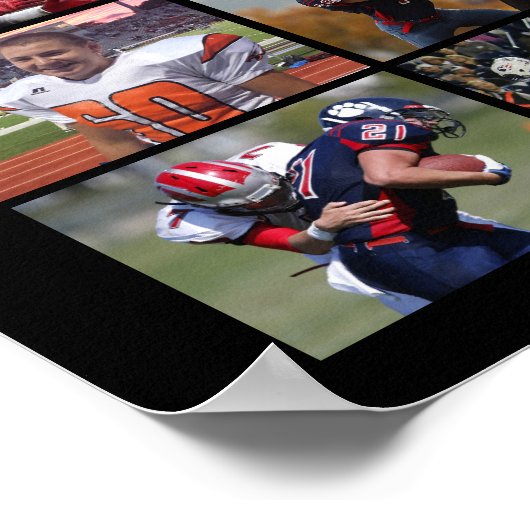 Middelbare School Senior Sports 22 Fotocollage Poster (Hoek)