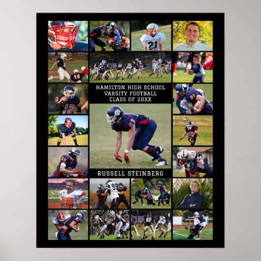 Middelbare School Senior Sports 22 Fotocollage Poster (Voorkant)