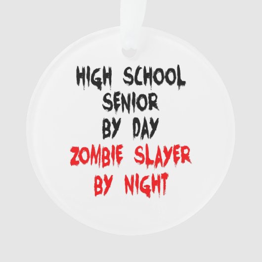 Middelbare school Senior Zombie Joke Ornament (voorkant)