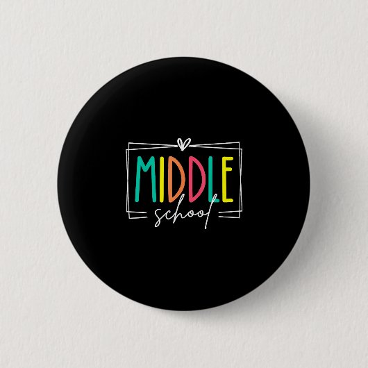 Middelbare school squad docent droomteam student ronde button 5,7 cm (Voorkant)
