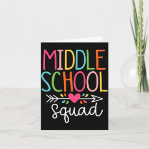 Middelbare school squad eerste schooldag middel kaart