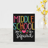 Middelbare school squad eerste schooldag middel kaart (Gele Bloem)