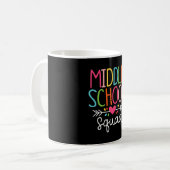 Middelbare school squad eerste schooldag middel koffiemok (Voorkant links)