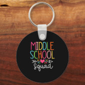 Middelbare school squad eerste schooldag middel sleutelhanger (Voorkant)