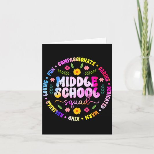 Middelbare school squad middelbare school leraren kaart (Voorkant)