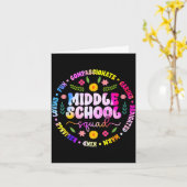 Middelbare school squad middelbare school leraren kaart (Gele Bloem)