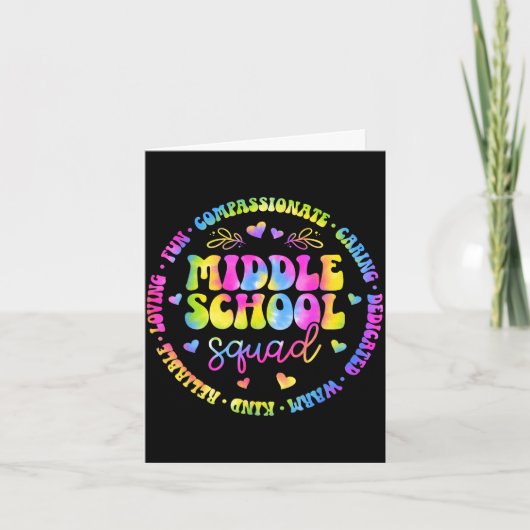 Middelbare school squad middelbare school leraren  kaart (Voorkant)