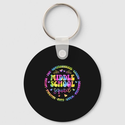Middelbare school squad middelbare school leraren  sleutelhanger (Voorkant)